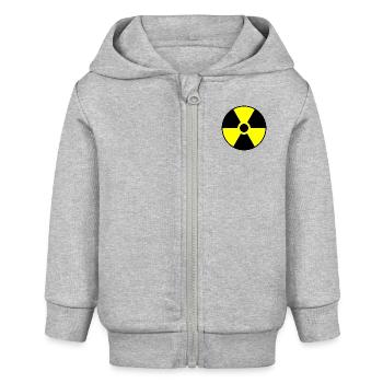 Radiation - Baby Organic Zip-up Hoodie by Stanley/Stella - heather grey - Front