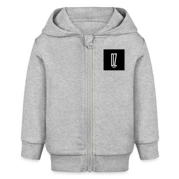 Logo blanc DZ 1962 - Veste à capuche bébé bio Stanley/Stella - gris chiné - Devant