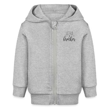 little Brother - Baby Organic Kapuzenjacke Baby Connector von Stanley/Stella - Grau meliert - Vorne