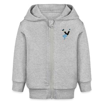 Breakdancer / Hip Hop - Veste à capuche bébé bio Stanley/Stella - gris chiné - Devant
