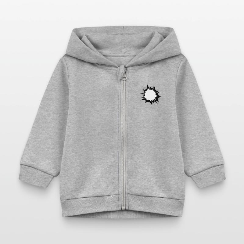 Comic speech bubble explosion Baby Organic Zip-up Hoodie by Stanley/Stella