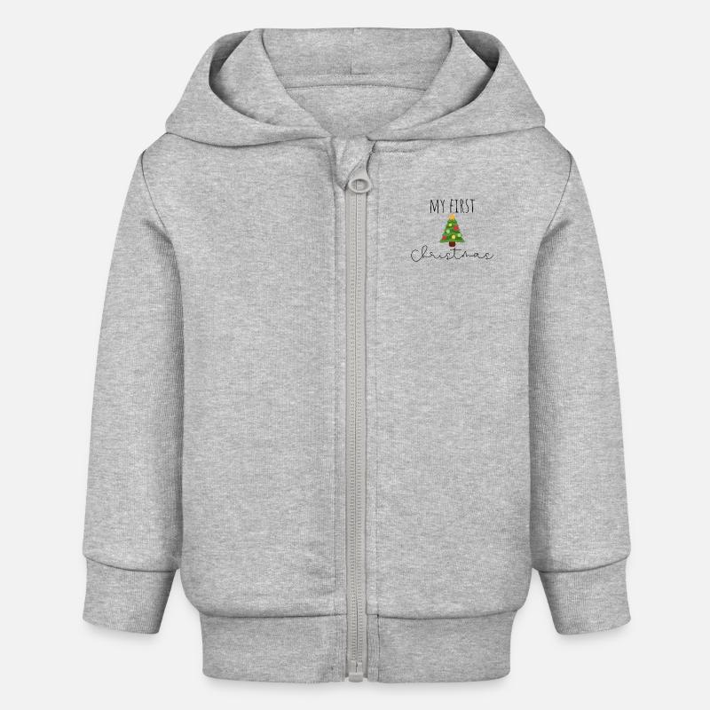 MON PREMIER NOËL - Veste à capuche bébé bio Stanley/Stella - gris chiné