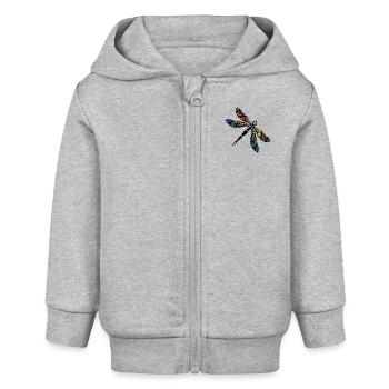 Libelle - Baby Organic Kapuzenjacke Baby Connector von Stanley/Stella - Grau meliert - Vorne