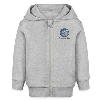 Look at this - Baby Organic Zip-up Hoodie by Stanley/Stella - heather grey - Front
