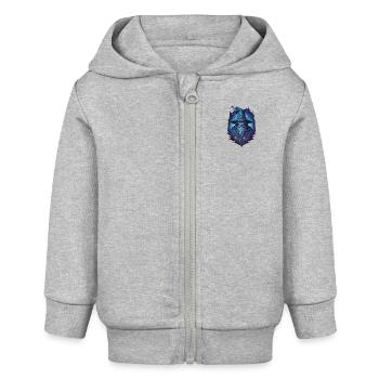 wizard - Baby Organic Zip-up Hoodie by Stanley/Stella - heather grey - Front