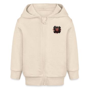 Puce informatique - Veste à capuche bébé bio Stanley/Stella - écru doux - Devant