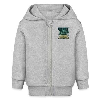 Buch - Baby Organic Kapuzenjacke Baby Connector von Stanley/Stella - Grau meliert - Vorne