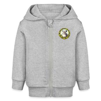 Chinchilla - Baby Organic Kapuzenjacke Baby Connector von Stanley/Stella - Grau meliert - Vorne