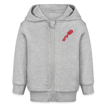 Moroccan Darija word "WELD LBLAD" - Baby Organic Zip-up Hoodie by Stanley/Stella - heather grey - Front