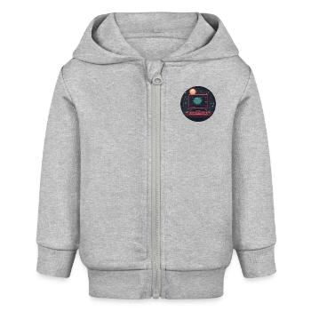 Galaxy Computer - Baby Organic Kapuzenjacke Baby Connector von Stanley/Stella - Grau meliert - Vorne