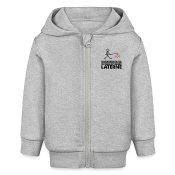 meine laterne 02 - Baby Organic Kapuzenjacke Baby Connector von Stanley/Stella - Grau meliert - Vorne