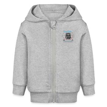 Rider sauvage - Veste à capuche bébé bio Stanley/Stella - gris chiné - Devant