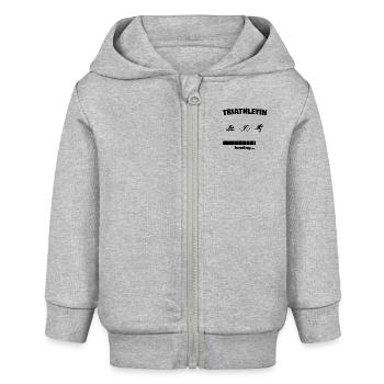 Triathletin loading... Baby Motiv - Baby Organic Kapuzenjacke Baby Connector von Stanley/Stella - Grau meliert - Vorne