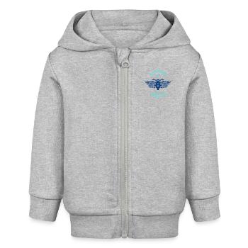 Futur Motard Comme Papa - Veste à capuche bébé bio Stanley/Stella - gris chiné - Devant
