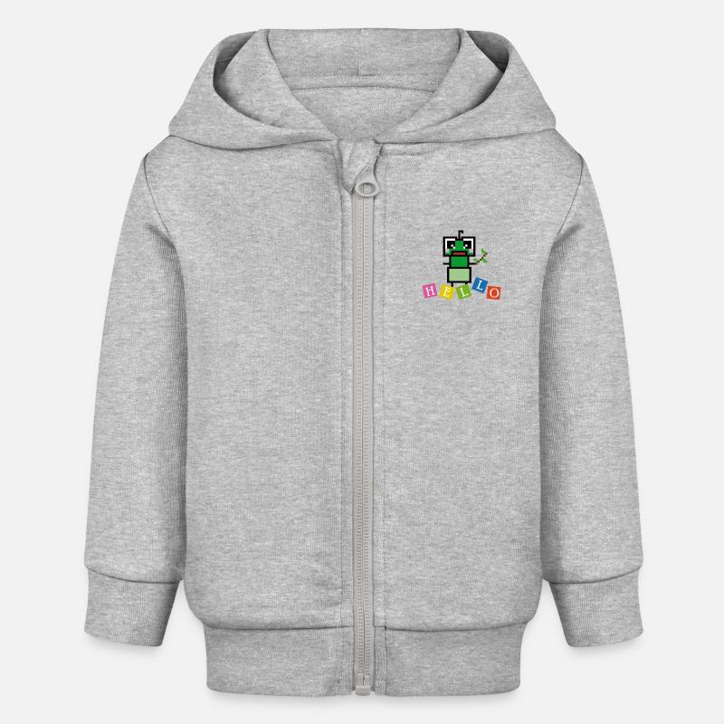 Babyfrog - Veste à capuche bébé bio Stanley/Stella - gris chiné