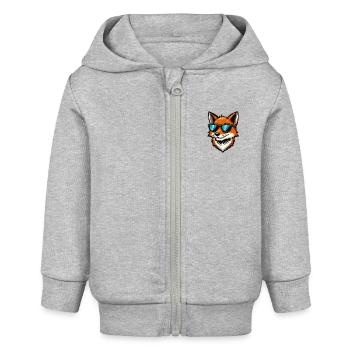 fuchs comic sonnenbrille - Baby Organic Kapuzenjacke Baby Connector von Stanley/Stella - Grau meliert - Vorne