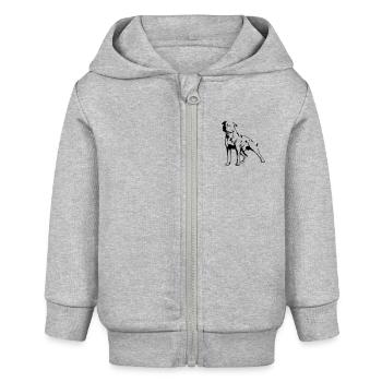 Staffordshire Terrier - Baby Organic Kapuzenjacke Baby Connector von Stanley/Stella - Grau meliert - Vorne
