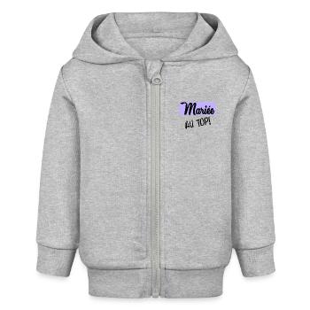 ZUKÜNFTIGE BRAUT. Junggesellinnenabschied. HOCHZEIT - Baby Organic Kapuzenjacke Baby Connector von Stanley/Stella - Grau meliert - Vorne