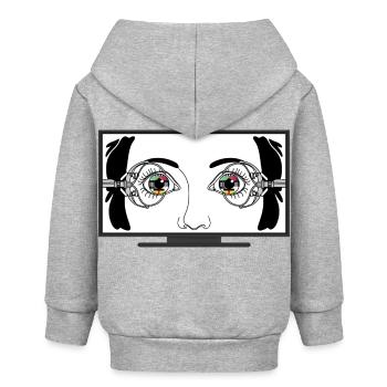 HÖR AUF, FERNSEHEN ZU SCHAUEN – Geek & Science-Fiction - Baby Organic Kapuzenjacke Baby Connector von Stanley/Stella - Grau meliert - Hinten