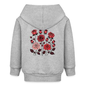 Rote Rosen - Baby Organic Kapuzenjacke Baby Connector von Stanley/Stella - Grau meliert - Hinten
