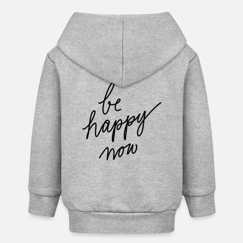 Sois heureux maintenant! - Veste à capuche bébé bio Stanley/Stella - gris chiné