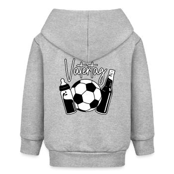 Vatertag Fußball - Baby Organic Kapuzenjacke Baby Connector von Stanley/Stella - Grau meliert - Hinten