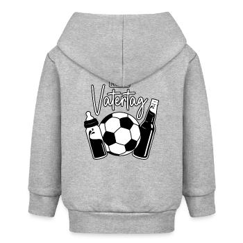 Unser erster Vatertag (Fußball Papa Sohn Baby) - Baby Organic Kapuzenjacke Baby Connector von Stanley/Stella - Grau meliert - Hinten