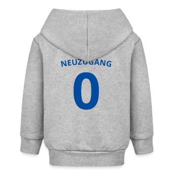 Baby Neuzugang - Geschenk zur Geburt - Baby Organic Kapuzenjacke Baby Connector von Stanley/Stella - Grau meliert - Hinten