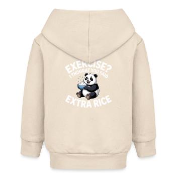 Blague sur le panda au riz - Veste à capuche bébé bio Stanley/Stella - écru doux - Dos