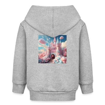 Flauschiges Wunderland - Baby Organic Kapuzenjacke Baby Connector von Stanley/Stella - Grau meliert - Hinten