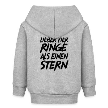 Auto Spruch Lustig Wagen Ringe Stern - Baby Organic Kapuzenjacke Baby Connector von Stanley/Stella - Grau meliert - Hinten