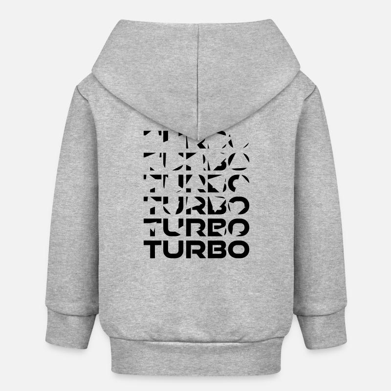 Mosaïque turbo - Veste à capuche bébé bio Stanley/Stella - gris chiné