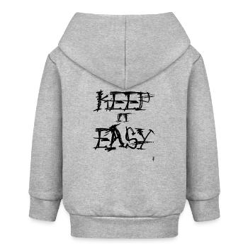 Keep it Easy - Baby Organic Zip-up Hoodie by Stanley/Stella - heather grey - Back