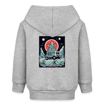 Zeit zum Erkunden - Baby Organic Kapuzenjacke Baby Connector von Stanley/Stella - Grau meliert - Hinten