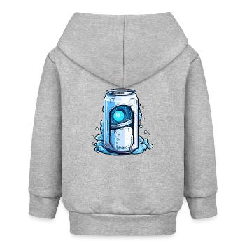 Roboter-Cyborg-Getränke Dose - Baby Organic Kapuzenjacke Baby Connector von Stanley/Stella - Grau meliert - Hinten