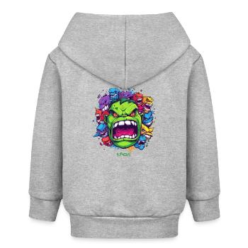 beaucoup de monstres sympas - Veste à capuche bébé bio Stanley/Stella - gris chiné - Dos