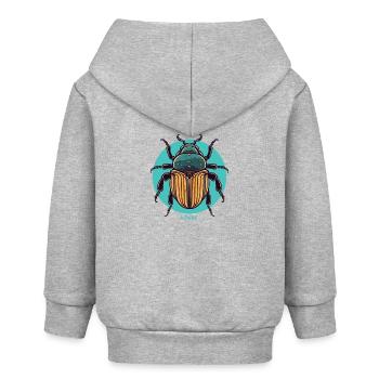 Großes fettes Insekt - Baby Organic Kapuzenjacke Baby Connector von Stanley/Stella - Grau meliert - Hinten