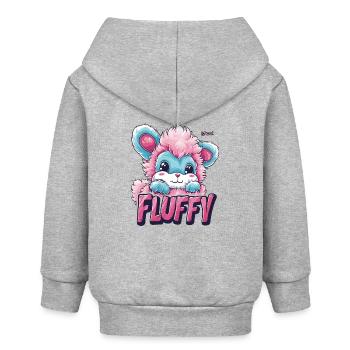 Das flauschige Haustier deiner Träume - Baby Organic Kapuzenjacke Baby Connector von Stanley/Stella - Grau meliert - Hinten