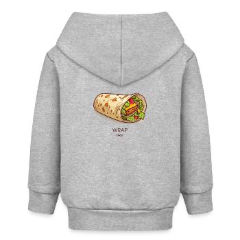 Food Wrap Falaffel Salade Sac à viande - Veste à capuche bébé bio Stanley/Stella - gris chiné - Dos
