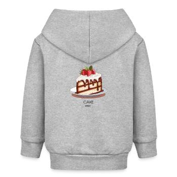 Ein Stück Kuchen, Erdbeerkuchen - Baby Organic Kapuzenjacke Baby Connector von Stanley/Stella - Grau meliert - Hinten