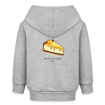Ein Stück Zitronen-Käsekuchen Kuchen - Baby Organic Kapuzenjacke Baby Connector von Stanley/Stella - Grau meliert - Hinten