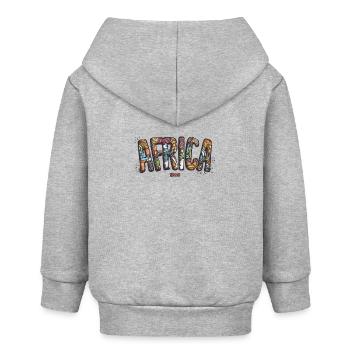Afrique - Veste à capuche bébé bio Stanley/Stella - gris chiné - Dos