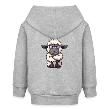 Schlechte Laune und beleidigt sein, das Schaf - Baby Organic Kapuzenjacke Baby Connector von Stanley/Stella - Grau meliert - Hinten