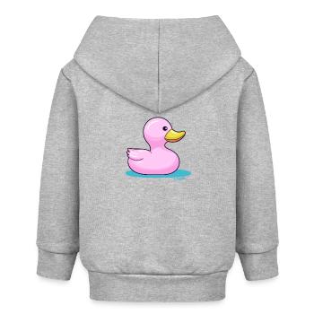 Eine Bonbon-farbene Badewannen Gummi Ente - Baby Organic Kapuzenjacke Baby Connector von Stanley/Stella - Grau meliert - Hinten