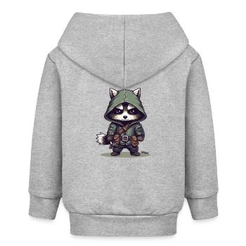 Prince des voleurs : raton laveur - Veste à capuche bébé bio Stanley/Stella - gris chiné - Dos