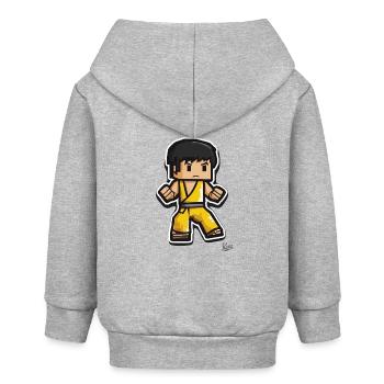 Survêtement jaune : Pixel Kung Fu Lee - Veste à capuche bébé bio Stanley/Stella - gris chiné - Dos