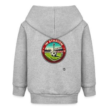 Aujourd’hui de nouveau dans le stade de football - Veste à capuche bébé bio Stanley/Stella - gris chiné - Dos