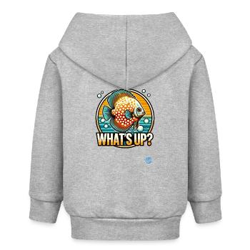 Aquarium Diskusfisch: Was geht ab? - Baby Organic Kapuzenjacke Baby Connector von Stanley/Stella - Grau meliert - Hinten