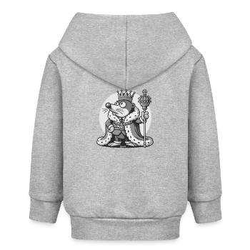Maulwurf Majestät der König des Garten - Baby Organic Kapuzenjacke Baby Connector von Stanley/Stella - Grau meliert - Hinten