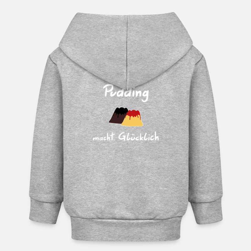 Le pudding vous rend heureux - Veste à capuche bébé bio Stanley/Stella - gris chiné